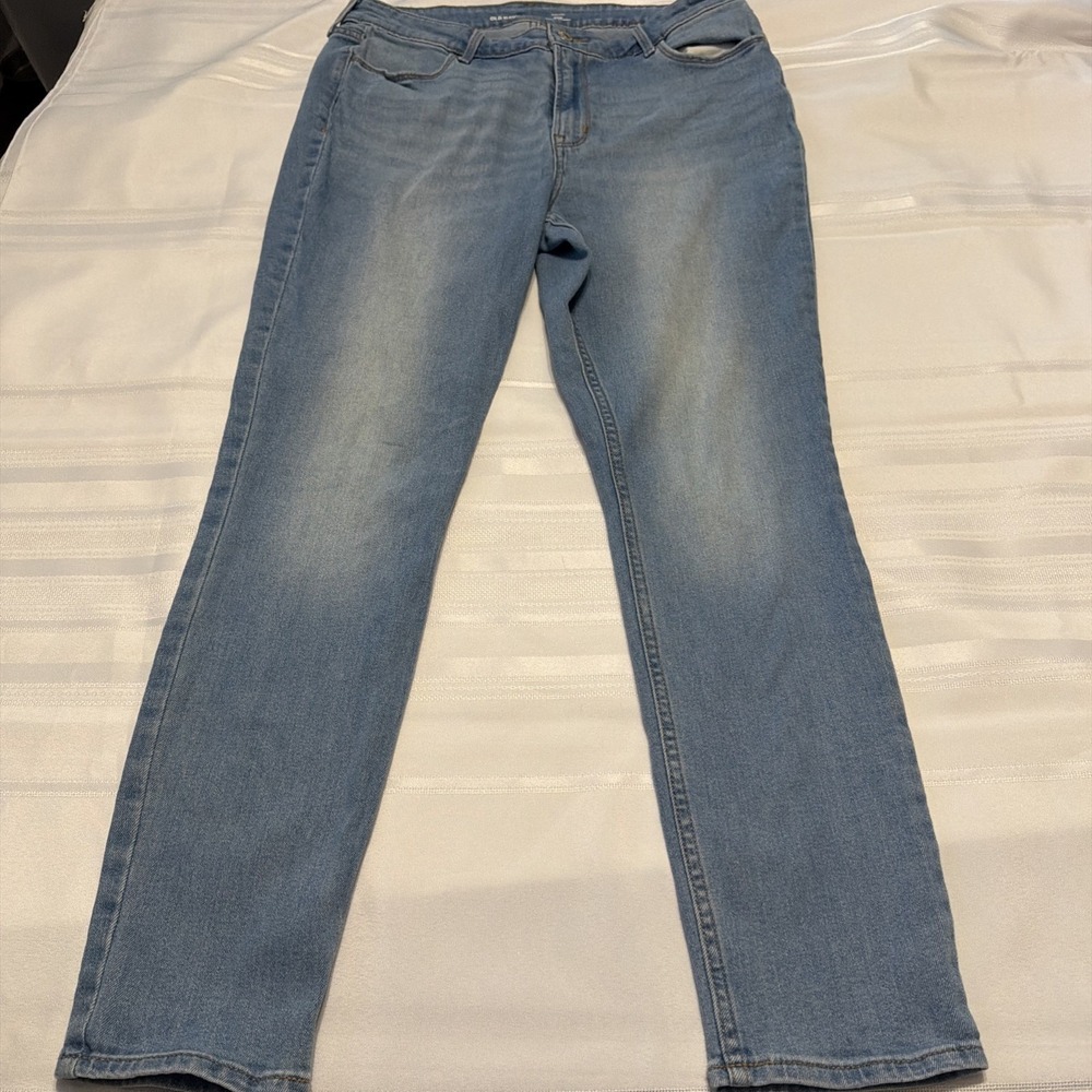Old Navy High-Rise Wow Super-Skinny Jeans Medium Wash Blue Size 14